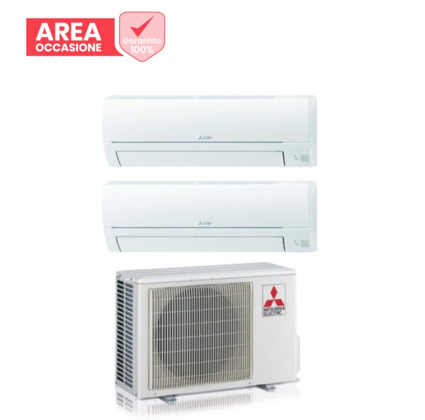 GELEGENHEDEN IN DE GEBIED Airconditioning Mitsubishi Electric Dual Split Inverter Serie SMART MSZ-HR 9+9 met MXZ-2HA50VF R-32 Wi-Fi Optioneel 9000+9000