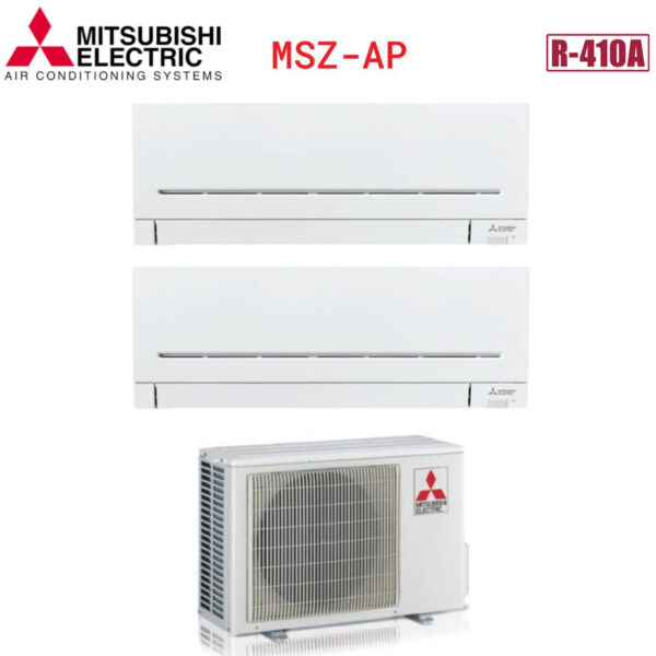 Airconditioning Mitsubishi Electric Dual Split Inverter Serie AP 12+15 MXZ-2D53VA2 R-410 Wi-Fi Optie 12000+15000