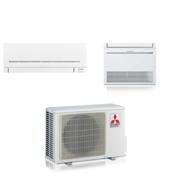 Mitsubishi Electric Dual Split Inverter Airconditioning Serie AP-VGK 7000 + Vloer 9000 met MXZ-2F42VF R-32 Wi-Fi 7000 + 9000