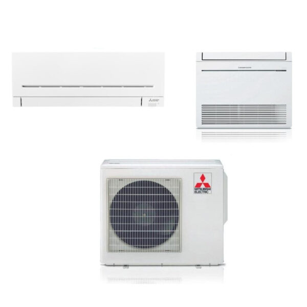 Mitsubishi Electric Dual Split Inverter Airconditioning Serie AP-VGK 9000 + Vloer 18000 met MXZ-3F68VF2 R-32 Wi-Fi 9000 + 18000