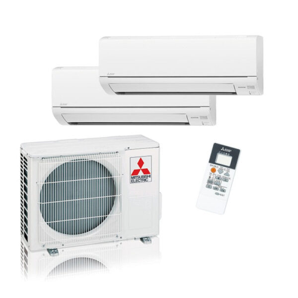 MITSUBISHI ELECTRIC DUAL SPLIT INVERTER AIRCONDITIONER DM 9+12 serie met 3DM50VA 9000+12000