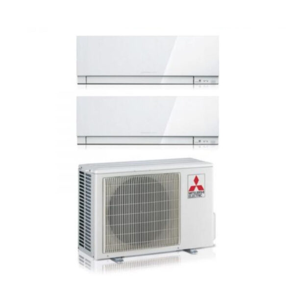 Mitsubishi Electric Dual Split Inverter Air Conditioner KIRIGAMINE ZEN WHITE MSZ-EF 7+7 series with MXZ-2F33VF R-32 Integrated Wi-Fi White Color 7000+7000