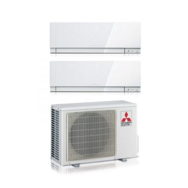 Mitsubishi Electric Dual Split Inverter Air Conditioner KIRIGAMINE ZEN WHITE MSZ-EF 9+9 series with MXZ-2F42VF R-32 Integrated Wi-Fi White Color 9000+9000