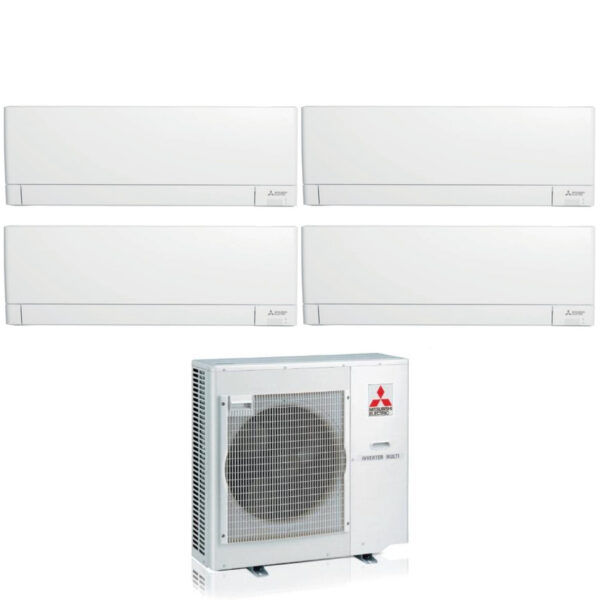 Mitsubishi Electric Air Conditioner Split Inverter Panels Plus Line MSZ-AY series 9+9+9+9+15 with MXZ-4F80VF R-32 Integrated Wi-Fi 9000+9000+9000+15000