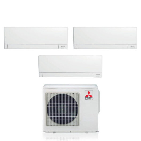 Air conditioner Mitsubishi Electric Trial Split Inverter Line Plus Series MSZ-AY 12+12+18 with MXZ-3F68VF R-32 Wi-Fi Integrated 12000+12000+18000