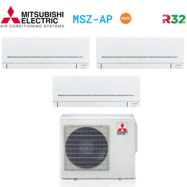 Mitsubishi Electric Trial Split Inverter Airconditioner AP 9+9+9 Serie met MXZ-3F54VF R-32 Wi-Fi Optioneel Plus Model 9000+9000