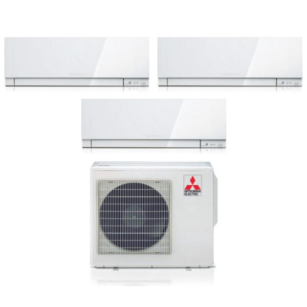 Mitsubishi Electric Trial Split Inverter Airconditioner KIRIGAMINE ZEN WHITE MSZ-EF 7+12+12 serie met MXZ-3F54VF R-32 Geïntegreerde Wi-Fi Witte kleur 7000+12000+12000