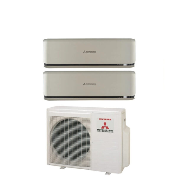 Mitsubishi Heavy Industries Dual Split Inverter Airconditioner KIREIA PLUS Titanium 12+12 serie met SCM50ZS-W R-32 Wi-Fi Optioneel 12000+12000