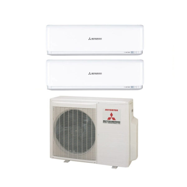 Airconditioner Mitsubishi Heavy Industries Dual Split Inverter Serie KIREIA PLUS Wit 12+12 met SCM50ZS-W R-32 Wi-Fi Optioneel 12000+12000 Kleur Wit