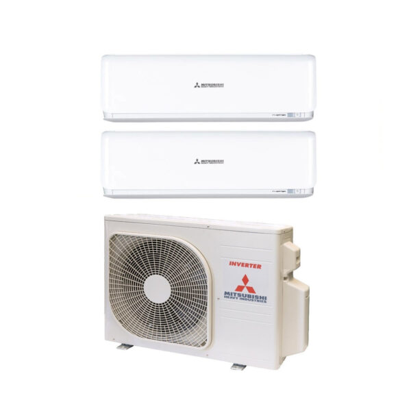 Airconditioner Mitsubishi Heavy Industries Dual Split Inverter Serie KIREIA PLUS Wit 7+12 met SCM45ZS-W R-32 Wi-Fi Optioneel 7000+12000 Kleur Wit