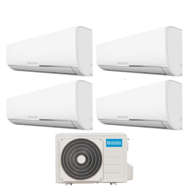 Olympia Splendid Quadri Split Inverter Airconditioner NEXYA S4 serie 9+9+9+12 met OS-CEMYH28EI R-32 Geïntegreerde Wi-Fi 9000+9000+9000+12000
