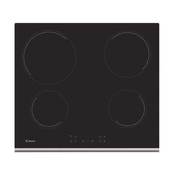 Candy CH64XB kookplaat Elektrische met 4 branders 60 cm Zwart Glaskeramiek (LxB) 59x52 met Touchbediening 33801795