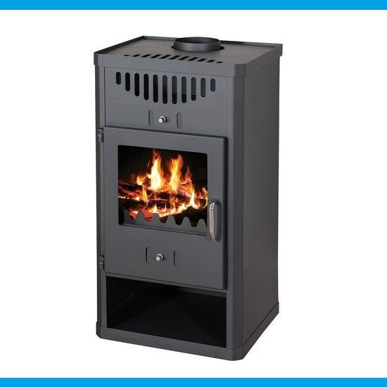 STUFA A LEGNA mod. ELEGANT 11/16 kW black antracite