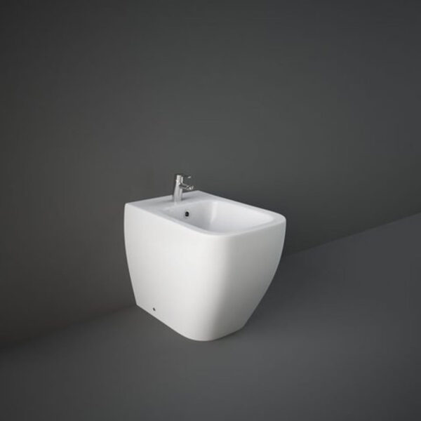 Rak Metropolitan Flush-to-Wall Floor-Mounted Bidet in Ceramic 53 x 34 cm
