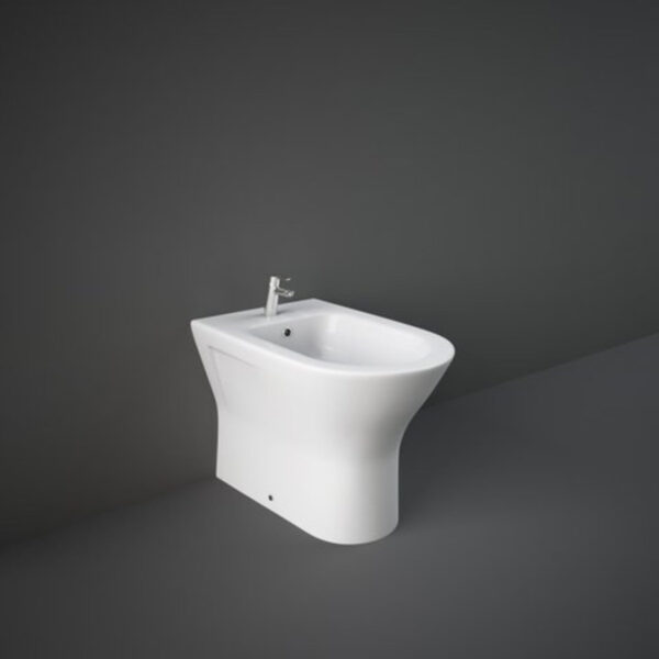 Rak Resort Flush-to-Wall Floor-Mounted Bidet in Ceramic 55 x 36 x 40