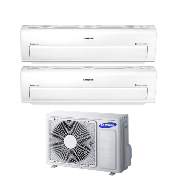 Samsung Dual Split Inverter Airconditioner AR7000M 7+7 serie met AJ050FCJ2EH/EU R-410 Geïntegreerde Wi-Fi 7000+7000