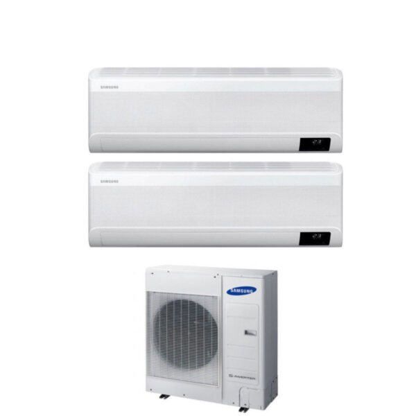 Samsung Dual Split Inverter Airconditioner CEBU-serie 12+18 BTU met AJ100TXJ5KG/EU R-32 Geïntegreerde Wi-Fi 12000+18000 - Nieuw