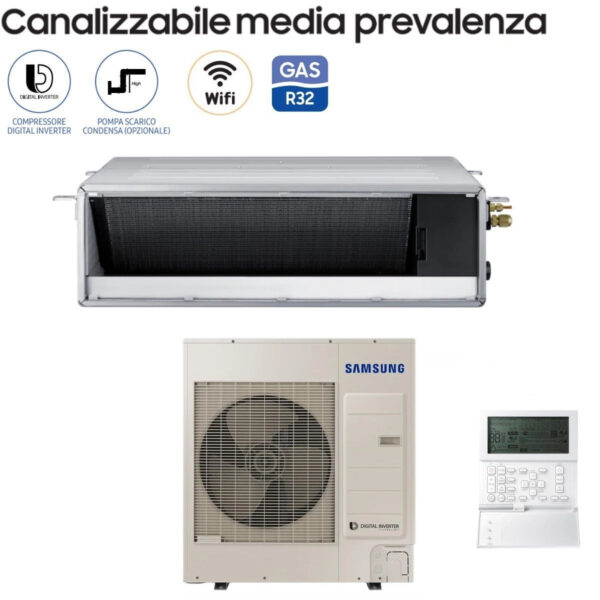 Air Conditioner Samsung Inverter Canalizable Canalizable Medium Prevalence 36000 Btu AC100RNMDKG/EU Trifase R-32 Class A+/A+ With Wire Control Included - News