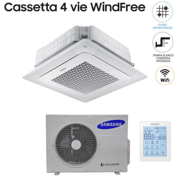 Airconditioner Samsung Inverter 4 Vie WindFree 24000 btu AC071NN4DKH Optionele Wi-Fi Monofase met draadloze telecommunicatie en paneel inbegrepen