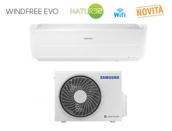 Airconditioner Samsung Inverter-serie WINDFREE EVO 12000 btu R-32 Wi-Fi A++ AR12RXPXBWKNEU - NOVITA'