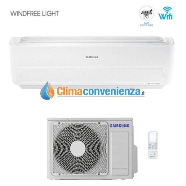 Samsung Inverter Air Conditioner WINDFREE LIGHT series 18000 BTU AR18NSWXCWKNEU R-410 Integrated Wi-Fi Class A++