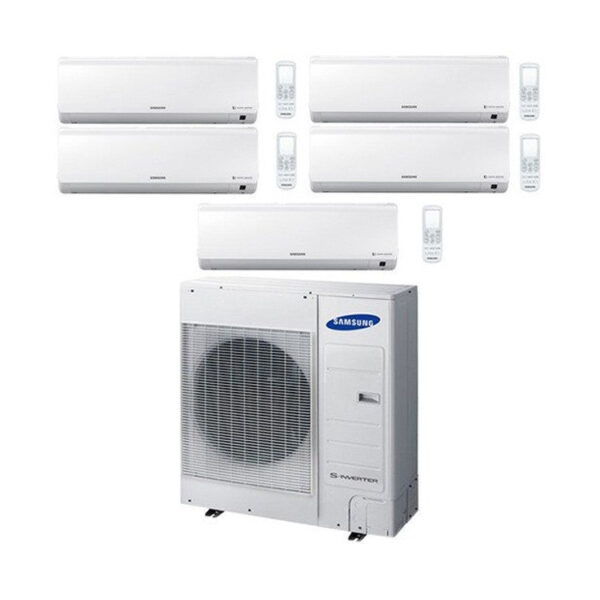 Airconditioner SAMSUNG PENTA SPLIT INVERTER NIEUWE STIJL PLUS 9+9+9+12+12 met AJ100FCJ 9000+9000+9000+12000+12000