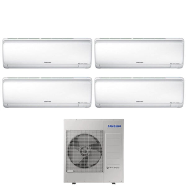 Airconditioner Samsung Quaders Split Inverter Serie MALDIVES QUANTUM 7+7+9+12 met AJ080RCJ R-32 7000+7000+9000+12000 - Nieuws 2019