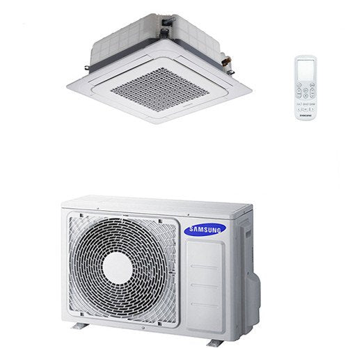 Samsung MINI 4-WEG CASSETTE MONOSPLIT Airconditioner AC035FBNDEH/EU 12000 BTU MET DRAADLOZE BEDIENING
