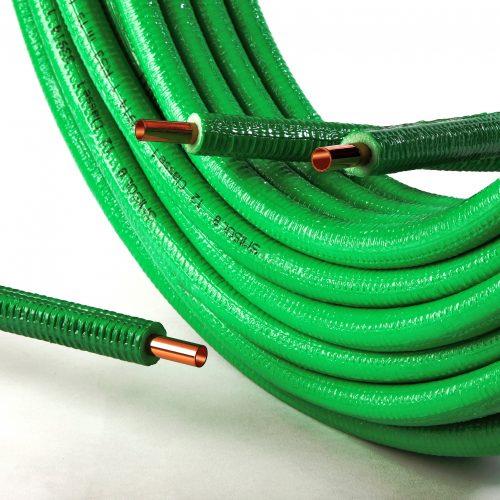SCTubes SMISOL 8 Copper Pipe for Heating 50 Meters 18 x 0.8 mm Coated in Expanded Polyethylene