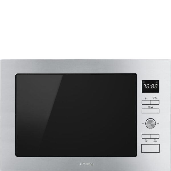 Magnetron Advertentie Verhogen Smeg FMI425X 1000 W 25 Liter (A38,8xL59,5xP37,7) Grill Kwarts Rooster Roestvrij Staal