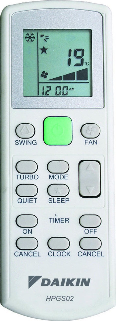 Daikin WRC-HPC Infrared Remote Control for FWT-GT Wall Mounted Fan Coil Fan Coils