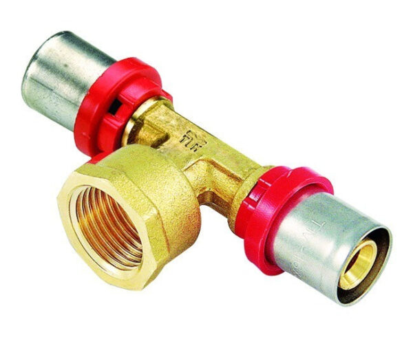 Tiemme AT Fitting Female Press Connection For Multilayer Pipes Diameters 32 mm x 1" x 32 mm