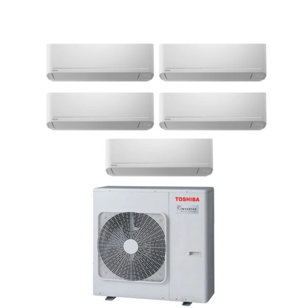 Toshiba Penta Split Inverter Airconditioner SEIYA serie 10+10+10+10+10+16 (9+9+9+9+15) RAS-4M27U2AVG-E R-32 Wi-Fi Optioneel 10000+10000+10000+16000 (9000+9000+9000+15000)