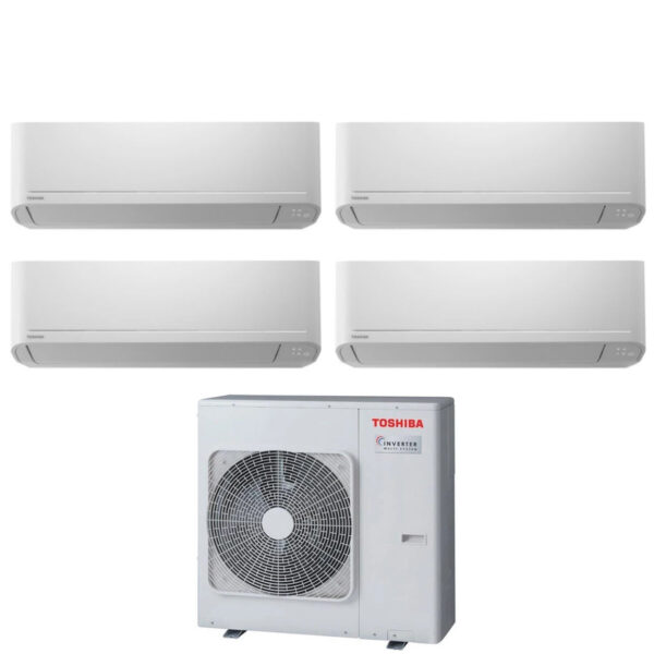 Toshiba Airconditioner Quadri Split Inverter SEIYA serie 10+10+10+13 (9+9+9+12) RAS-4M27U2AVG-E R-32 Wi-Fi Optioneel 10000+10000+13000 (9000+9000+9000+12000)