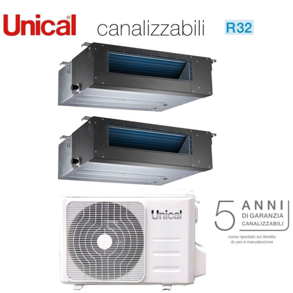 Unique Dual Split Inverter Air Conditioner Ductable 12+12 with KMX4 28HE R-32 12000+12000