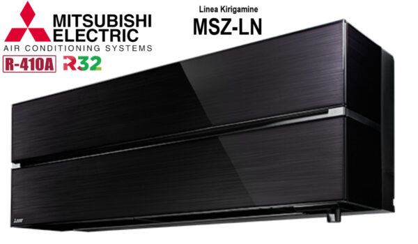 Internal Wall Unit Mitsubishi Electric Inverter Series Kirigamine Style 9000 BTU MSZ-LN25VGB Color Black - Black