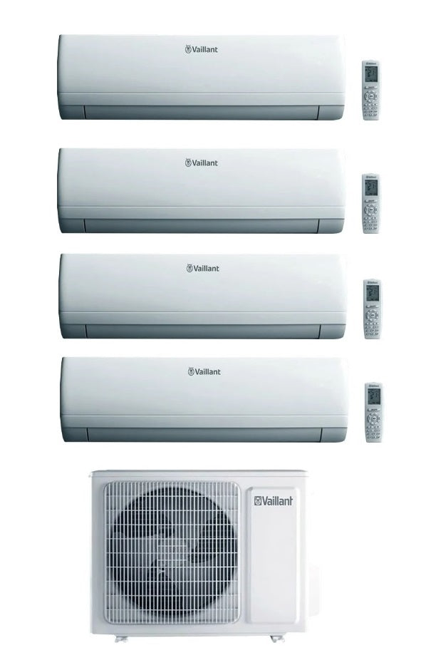 Airconditioner Airconditioner Vaillant Square Split Airconditioner VAIR INTRO 9000+9000+9000+12000 btu met VAF8-080W4NO 9+9+9+12 Wi-Fi Optioneel