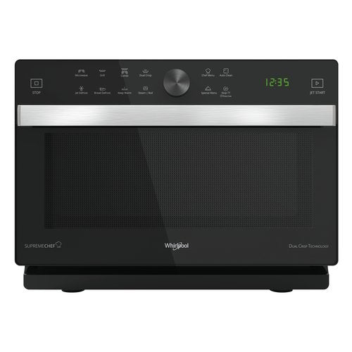 Forno A Magnetron Frontaal Whirlpool SUPREME CHEF Mwp 337 Sb 33 Liter 900 W (A37,3xL49xP49,5) Zwart en Zilver