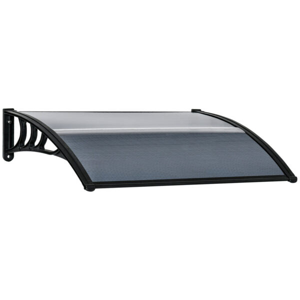EASYCOMFORT Buitenluifel van anti-uv-polycarbonaat voor deuren en ramen, 100x80cm
