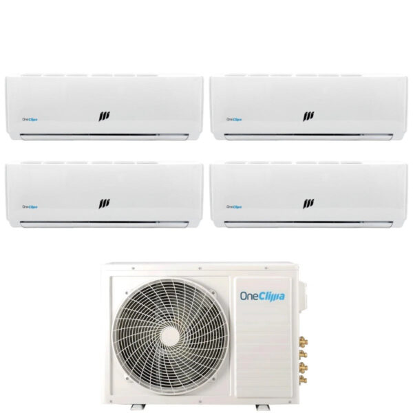 Airconditioner OneClima Quaders Split Inverter PRO-serie 9+9+9+9 met MLT42x5/Y24 R-32 Wi-Fi Optioneel 9000+9000+9000