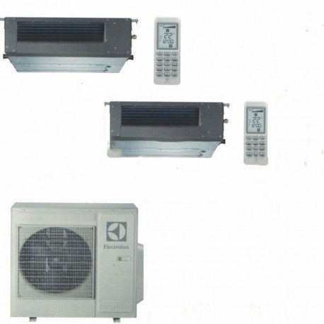 ELECTROLUX KANAAL AIRCONDITIONER DUAL 9+9 OMVORMER EXU18JEWI 9000+9000 BTU
