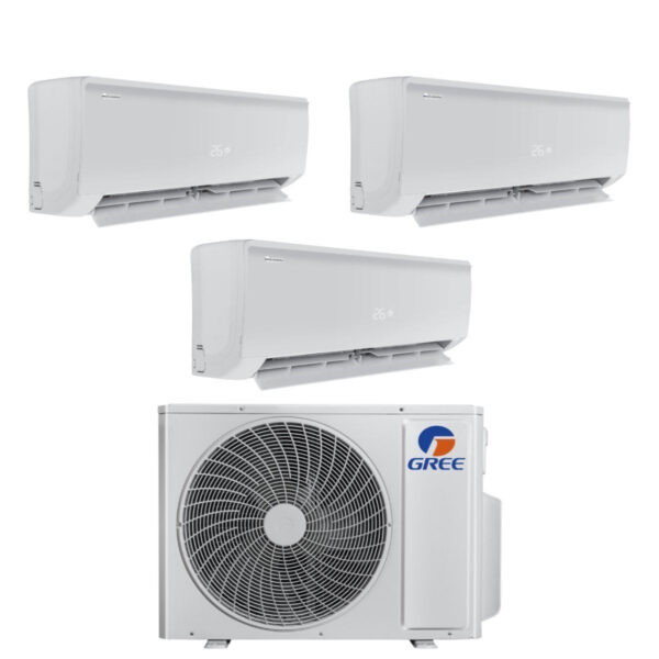 Groene proef Split Inverter Airconditioning BORA PLUS 9+9+9 serie met GWHD(24)NK6OO R-32 Wi-Fi Optioneel 9000+9000+9000