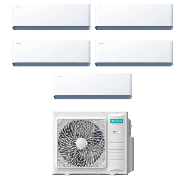 Hisense Airconditioner Penta Split UNI HB 9+9+9+9+9 met 5AMW105U4RQC R-32 Wi-Fi Geïntegreerd