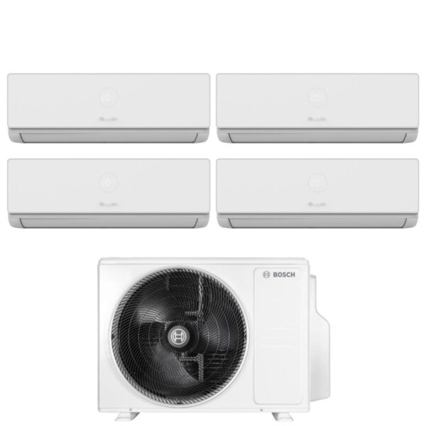 Airco Split Vierkant Bosch CLIMATE 4000i 9+12+12+12 met 5000M 105/4 E R-32 Wi-Fi Optioneel
