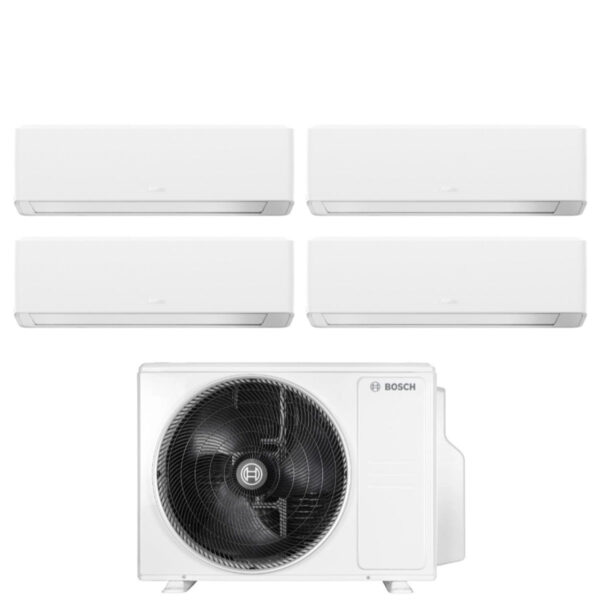 Airco Splitboards Bosch CLIMATE 7000i WIT 7+7+9+12 met 5000M 82/4 E R-32 Wi-Fi Geïntegreerd