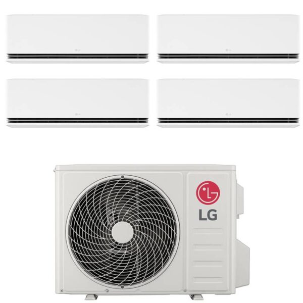 Airconditioner LG Quaders Split Inverter Serie DUALCOOL DELUXE 9+9+9+12 met MU4R25 R-32 Wi-Fi Geïntegreerd 9000+9000+9000+12000