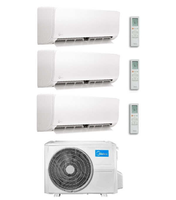 Airconditioner Midea Trial Split Inverter Serie XTREME PRO GREEN 12000+12000+12000 Btu met M3OA-27HFN8-Q 12+12+12 Geïntegreerde Wi-Fi