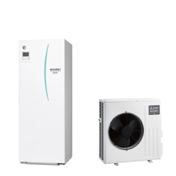 Mitsubishi Electric Split Hydrotank Omkeerbaar ERST20D-VM2D Accumulatie 200 lt Externe Unit ECODAN E SUZ-SWM40VA 5,6 kW R-32