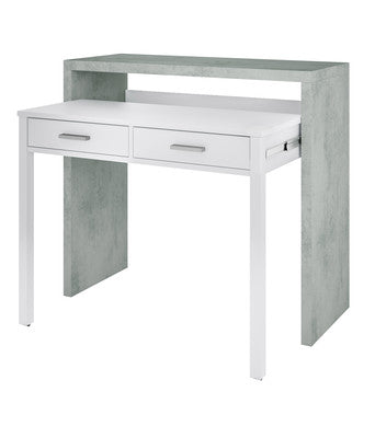 Uittrekbaar scherm cm. 36x99x88H wit/cement