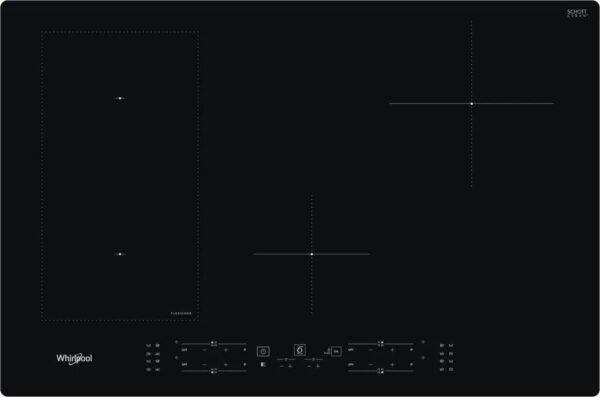 Whirlpool WLB2977NE Inductiekookplaat 4 branders in zwart glas (BxD): 77x54 FlexiCook Booster WL B2977 NE